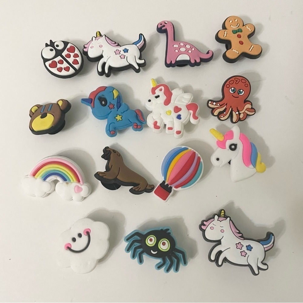 Croc Charms Lot of 15 Unicorn Bear Octopus Charms